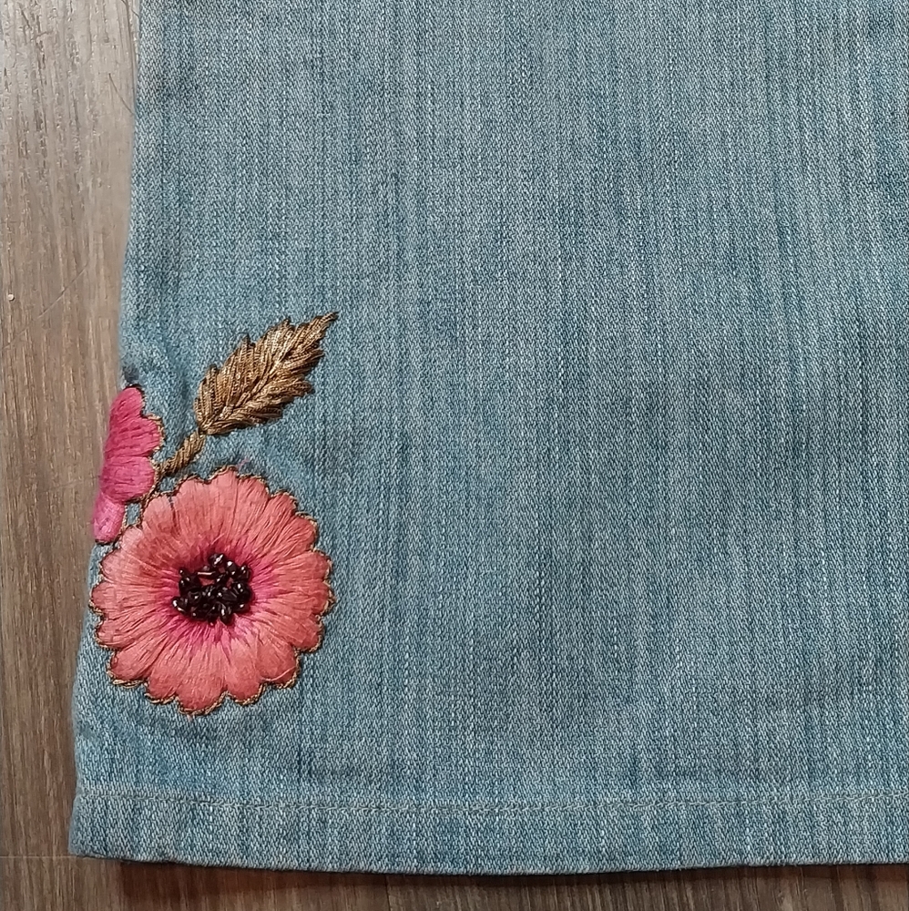 Dana Buchman Embroidered Jeans - Picture 8 of 13